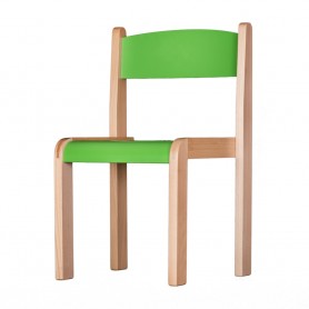 Scaun lemn gradinita Prichindel, H31, verde