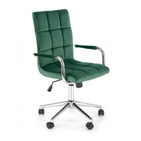 Scaun birou AX Gema 4 verde velvet, 54x45x109 cm