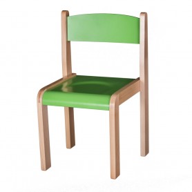 Scaun lemn gradinita Prichindel, H35, verde