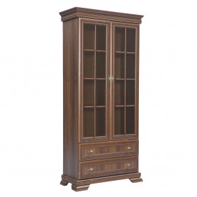 Vitrina living AXKRW2, 2 usi, 2 sertare, Nuc