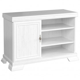 Comoda living AXKRT, usa, 3 polite, Alb Antichizat, 108 x 56 x 77 cm