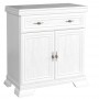 Comoda living AXKK1, 2 usi, sertar, Alb Antichizat, 88 x 46 x 97 cm