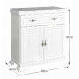 Comoda living AXKK1, 2 usi, sertar, Alb Antichizat, 88 x 46 x 97 cm