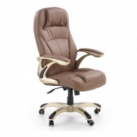 Scaun directorial piele ecologica perforata bej AX Carla