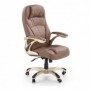 Scaun directorial piele ecologica perforata bej AX Carla