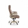 Scaun directorial piele ecologica perforata bej AX Carla