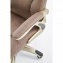 Scaun directorial piele ecologica perforata bej AX Carla