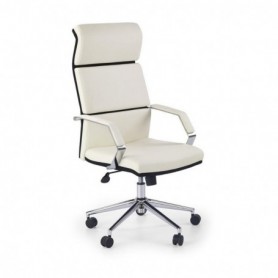 Scaun directorial piele ecologica crem Ax Costas
