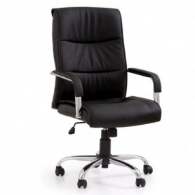 Scaun directorial piele ecologica neagra AX Hector