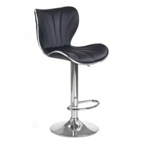Scaun de bar negru, piele ecologica, Axon Z70