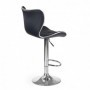 Scaun de bar negru, piele ecologica, Axon Z70
