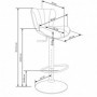 Scaun de bar negru, piele ecologica, Axon Z70