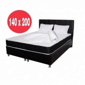 Set saltea superortopedica Lux Moon 140x200 plus 2 perne microfibra 50x70 plus Husa hipoalergenica