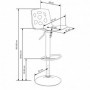 Scaun de bar alb Ax Z48, reglabil pe inaltime