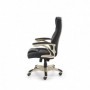 Scaun directorial negru piele ecologica perforata AX Carla