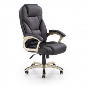 Scaun directorial piele ecologica AX Daimond negru