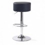 Scaun de bar negru, tapitat cu piele ecologica Ax Z23
