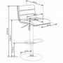 Scaun bar negru AX Z31 piele ecologica