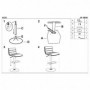 Scaun bar negru AX Z31 piele ecologica