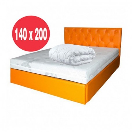 Set saltea Memory Pocket Comfort 140x200 plus pilota microfibra iarna 180x200