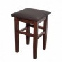 Taburet bucatarie tapitat cu piele ecologica wenge, cadru din lemn