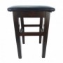Taburet bucatarie tapitat cu piele ecologica wenge, cadru din lemn