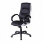 Scaun directorial alb / negru, stofa AX Z041
