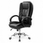 Scaun directorial negru, piele ecologica AX Relu
