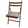 Scaun bucatarie pliant, piele ecologica, cadru de lemn