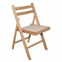 Scaun bucatarie pliant, piele ecologica, cadru de lemn